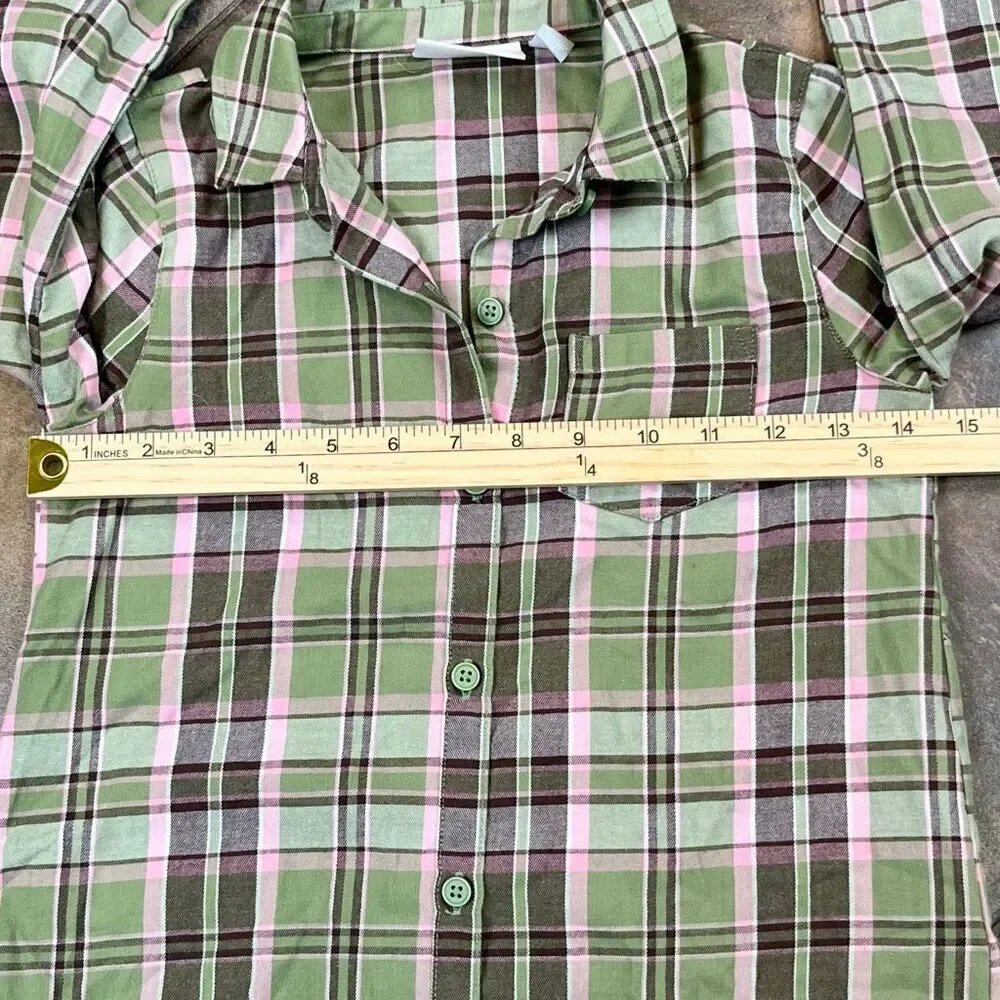 The Children’s Place Girls Plaid Button Up Shirt 7/8 Medium